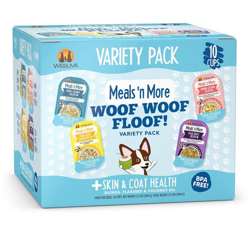 Weruva Meals 'n More Woof Woof Floof Skin & Coat Variety Pack Dog Food 3.5oz 10pk - Poudre Pet & Feed Supply